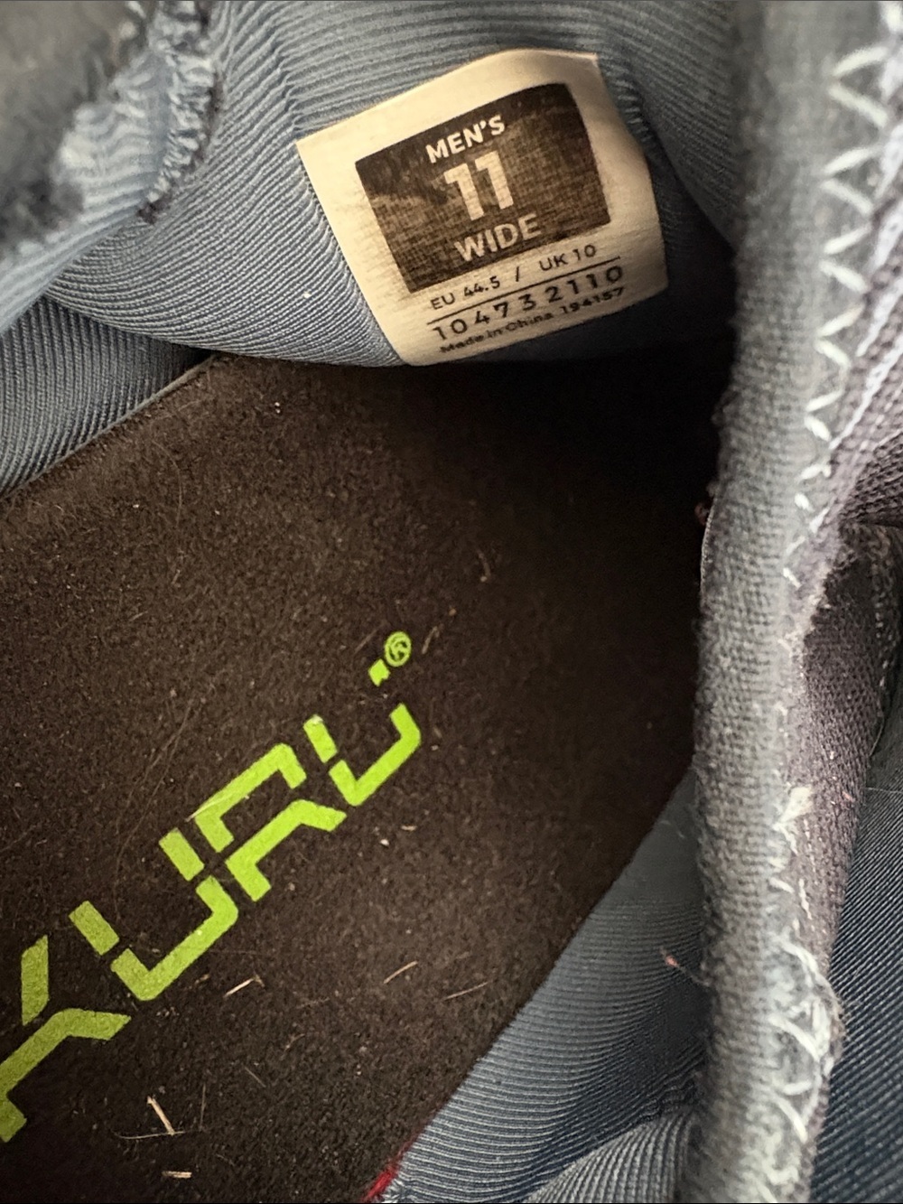 Kuru Atom Men's Navy Athletic Lace-Up Sneakers Size 11 Wide - Picture 11 of 11